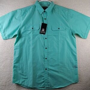 Red Ape Button Shirt Mens 3XL Cabbage Green Pocket Classic XXXL